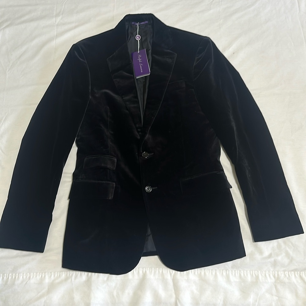 Ralph Lauren Purple Label Kent Velvet Suit 36R